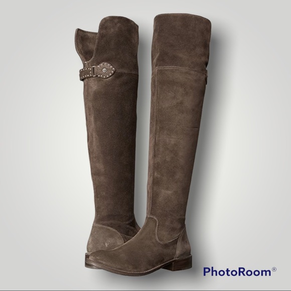 Frye Shirley Suede OTK Boots - Picture 1 of 5